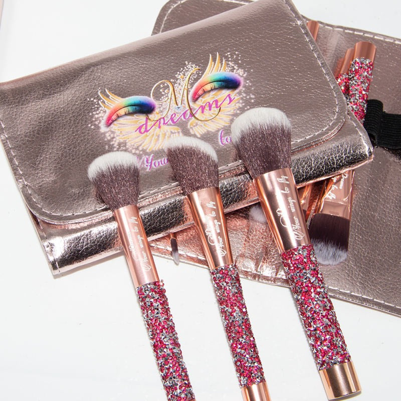 10 pc Makeup brush with case